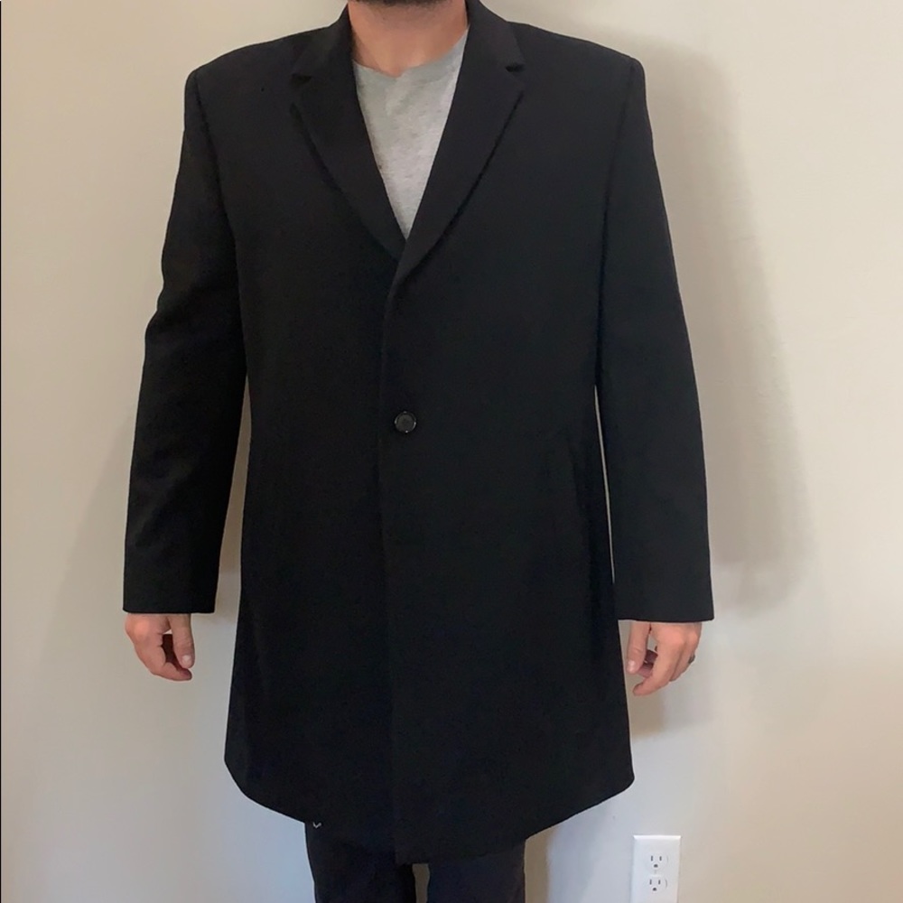 Kenneth Cole Black Men’s Pea Coat Duster